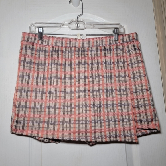 blue bell Pants - 90s Plaid Mini Skort Size XL